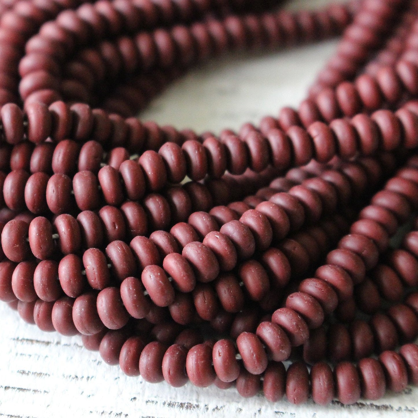 4mm Rondelle Beads - Chocolate Brown - 100 Beads