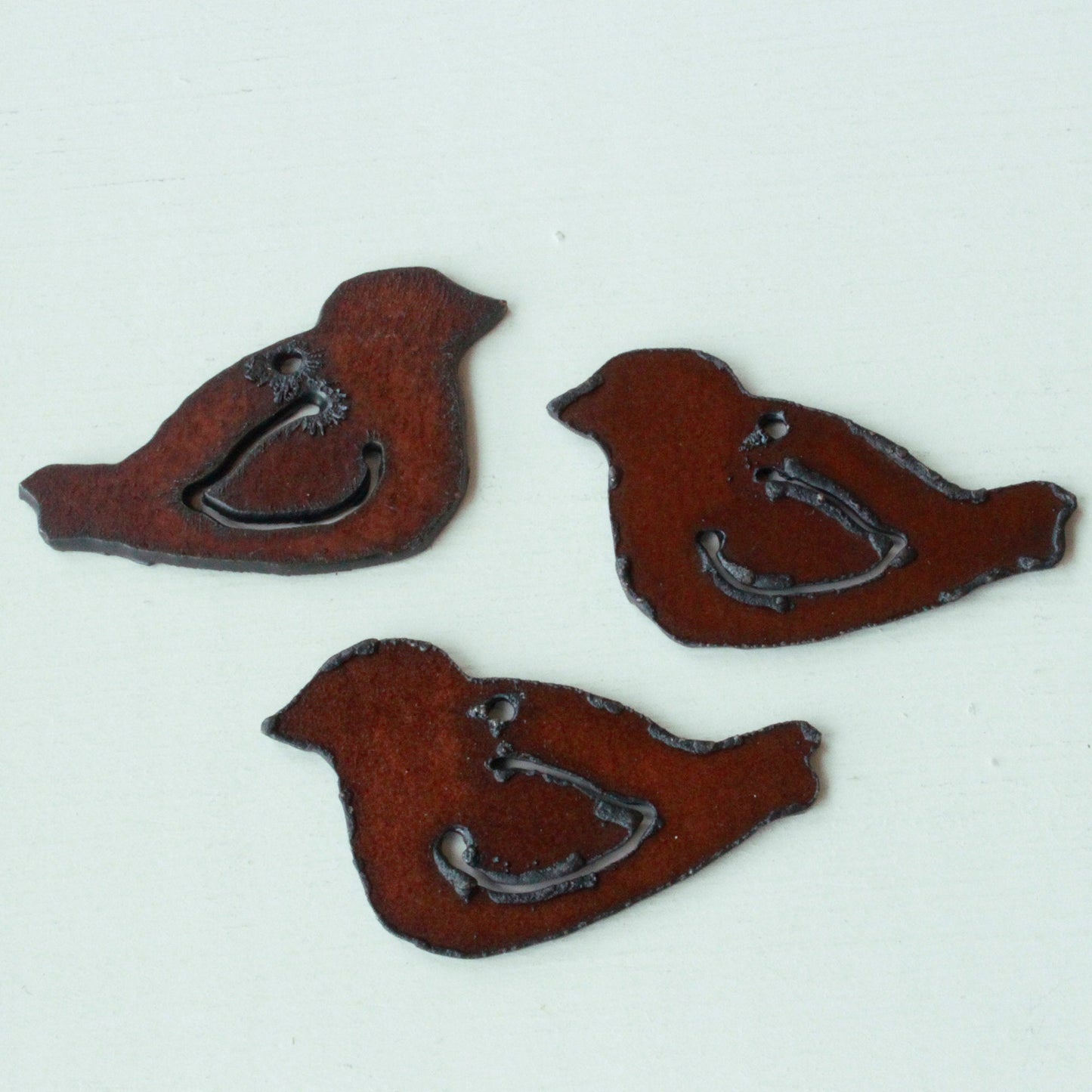 27x44mm Rusted Iron Bird Pendant - 1 Pendant