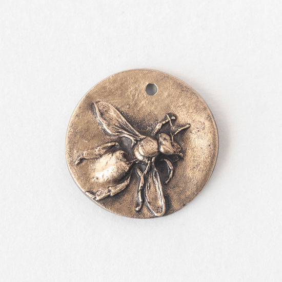 Bronze Honey Bee Pendant - Hand Made in The USA