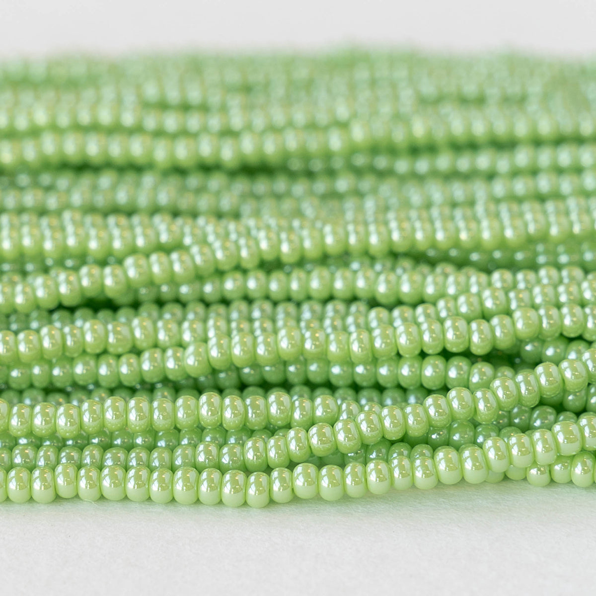 Solid Light Green Seed Bead Bracelet