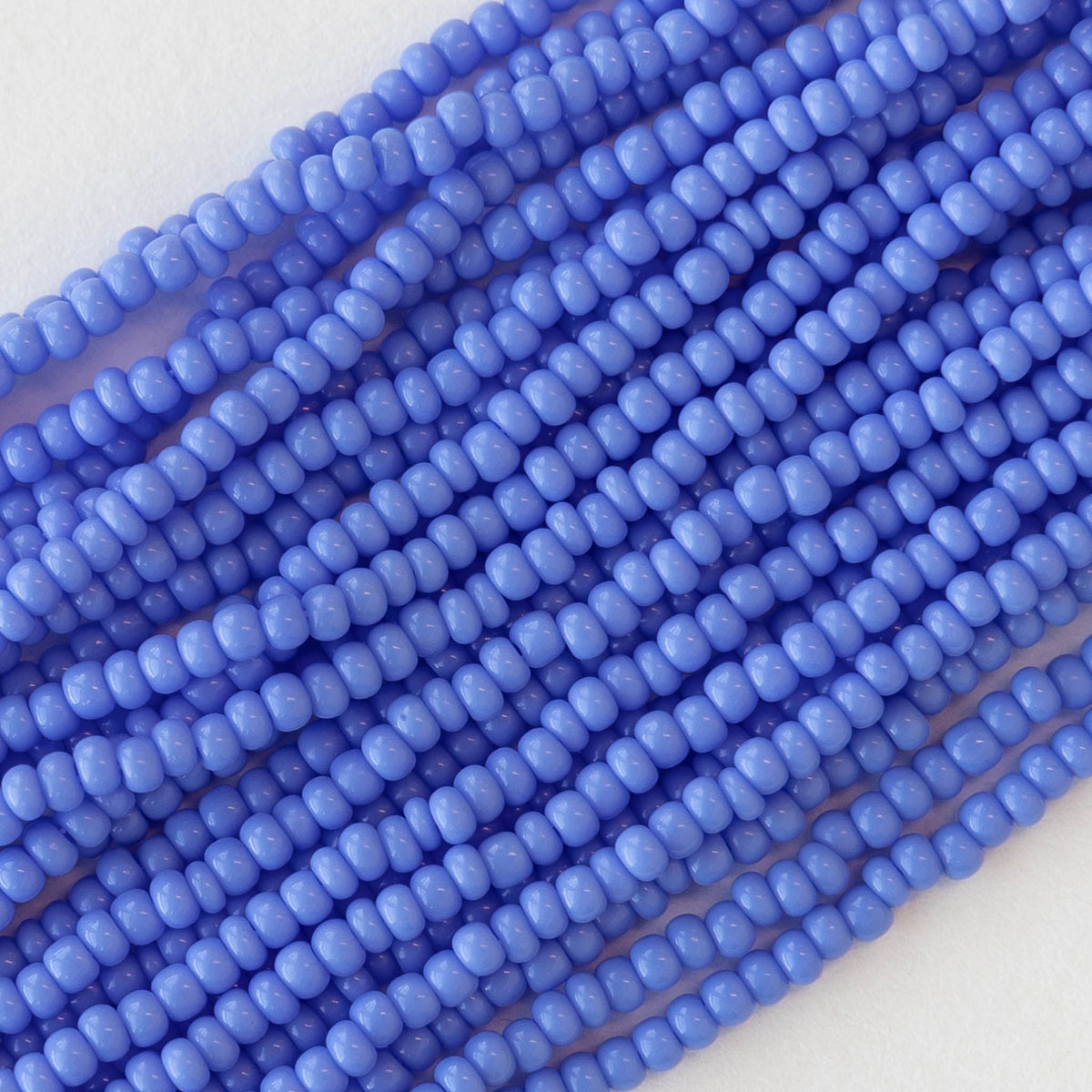 100g BLUE OPAQUE GLASS SEED BEADS 11/0 2mm 8/0 3mm 6/0 4mm