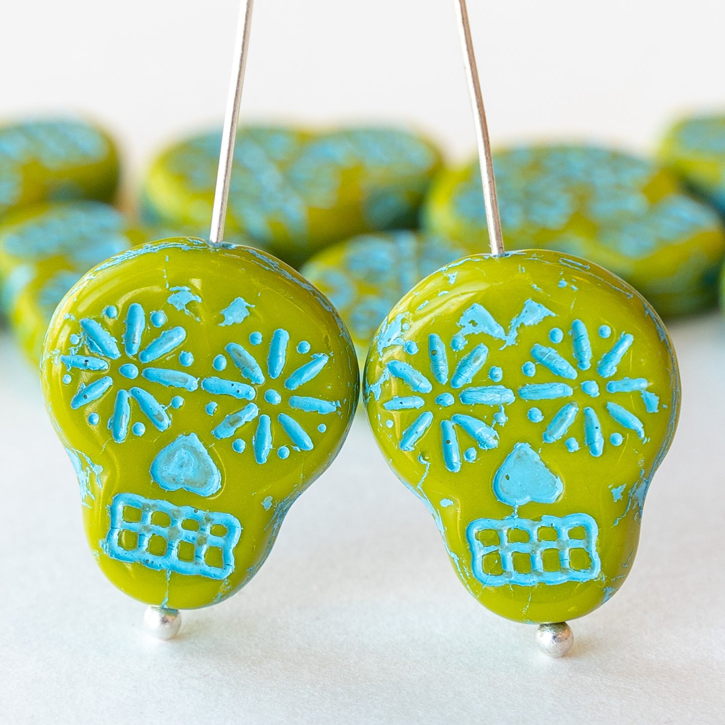 Day Of The Dead Sugar Skull Beads - 4 or 12