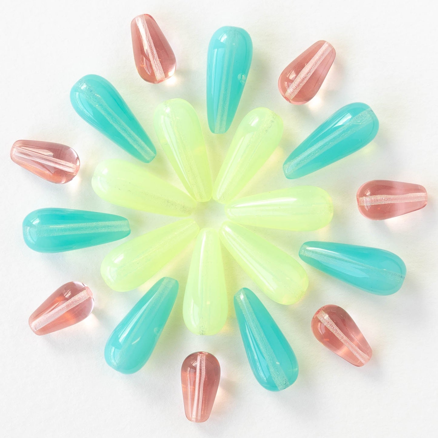 Long Drilled Teardrop Beads