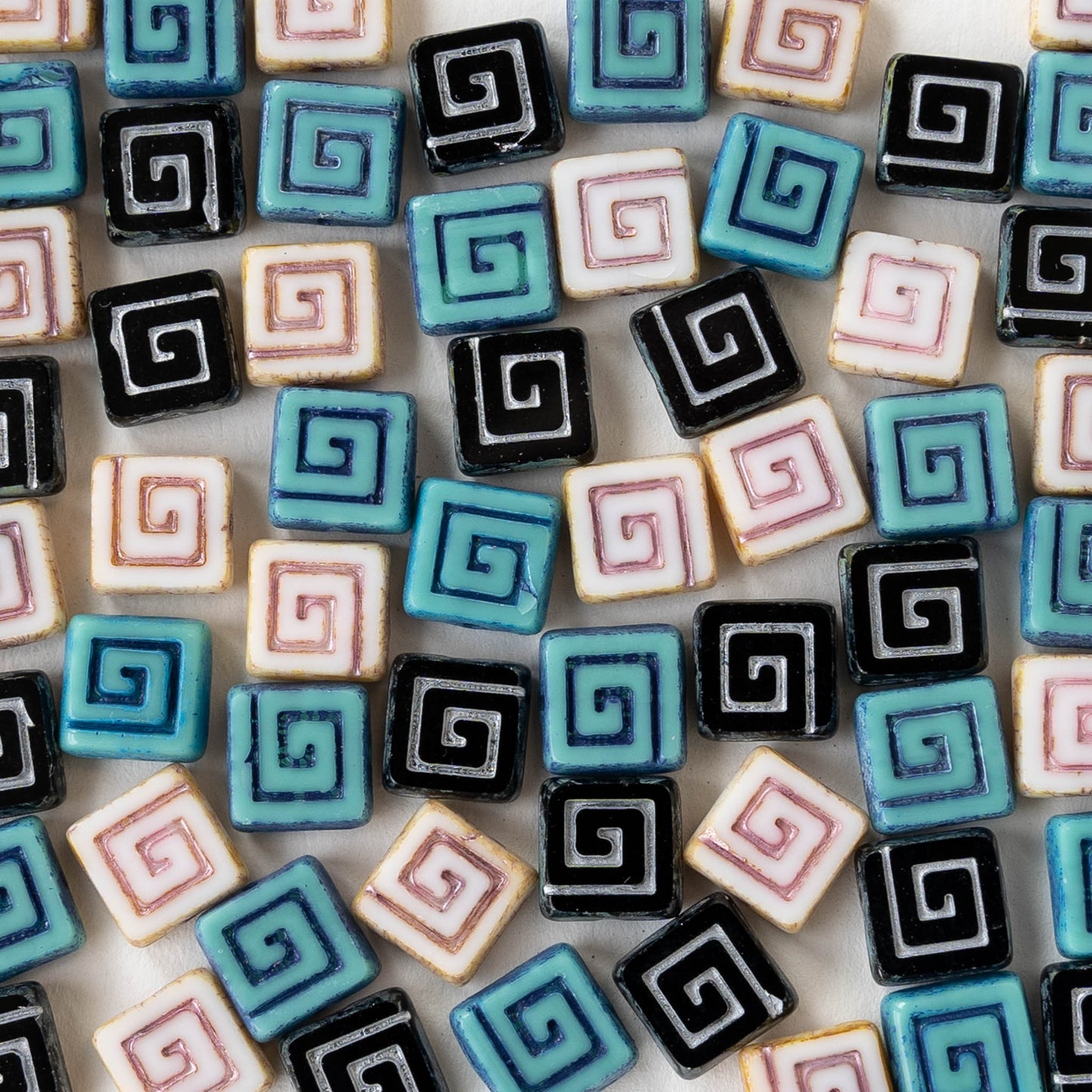 Czech Glass Tile Beads