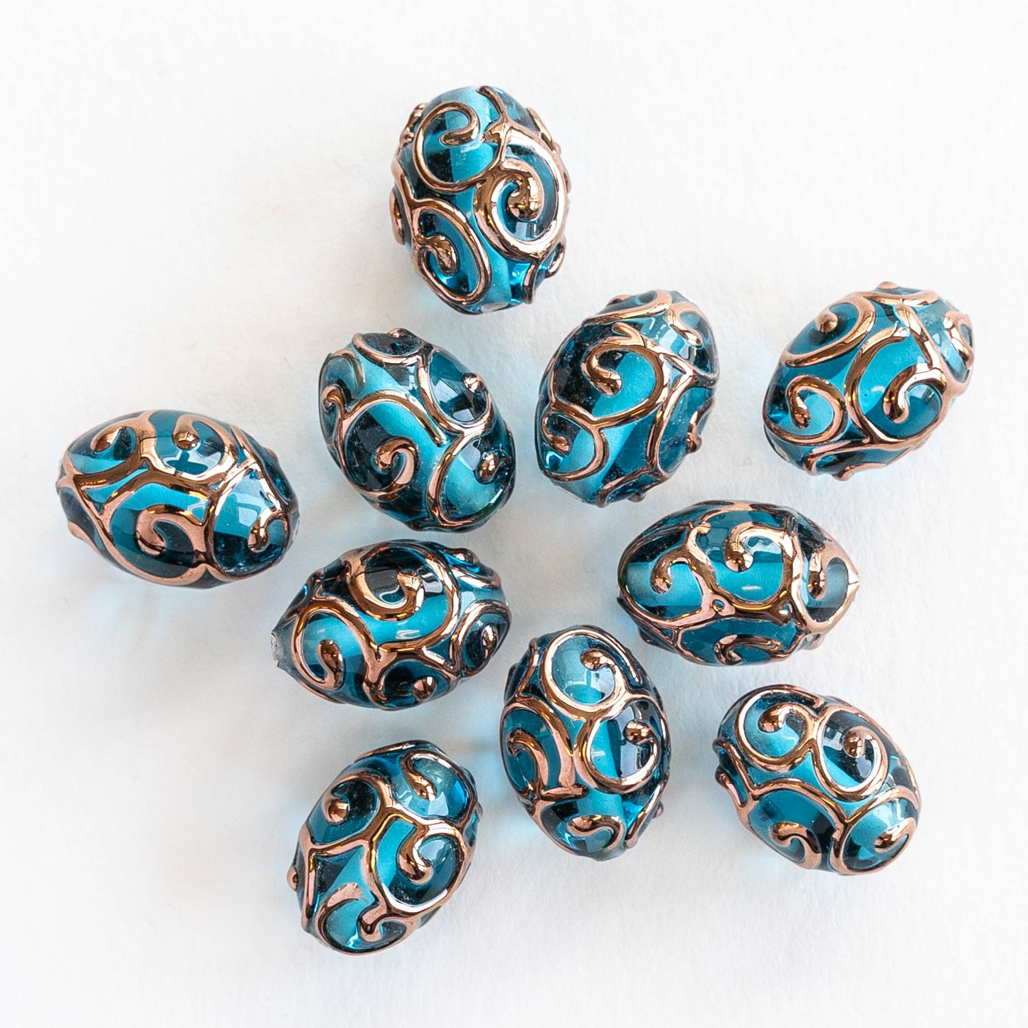 Oval Lampwork Beads