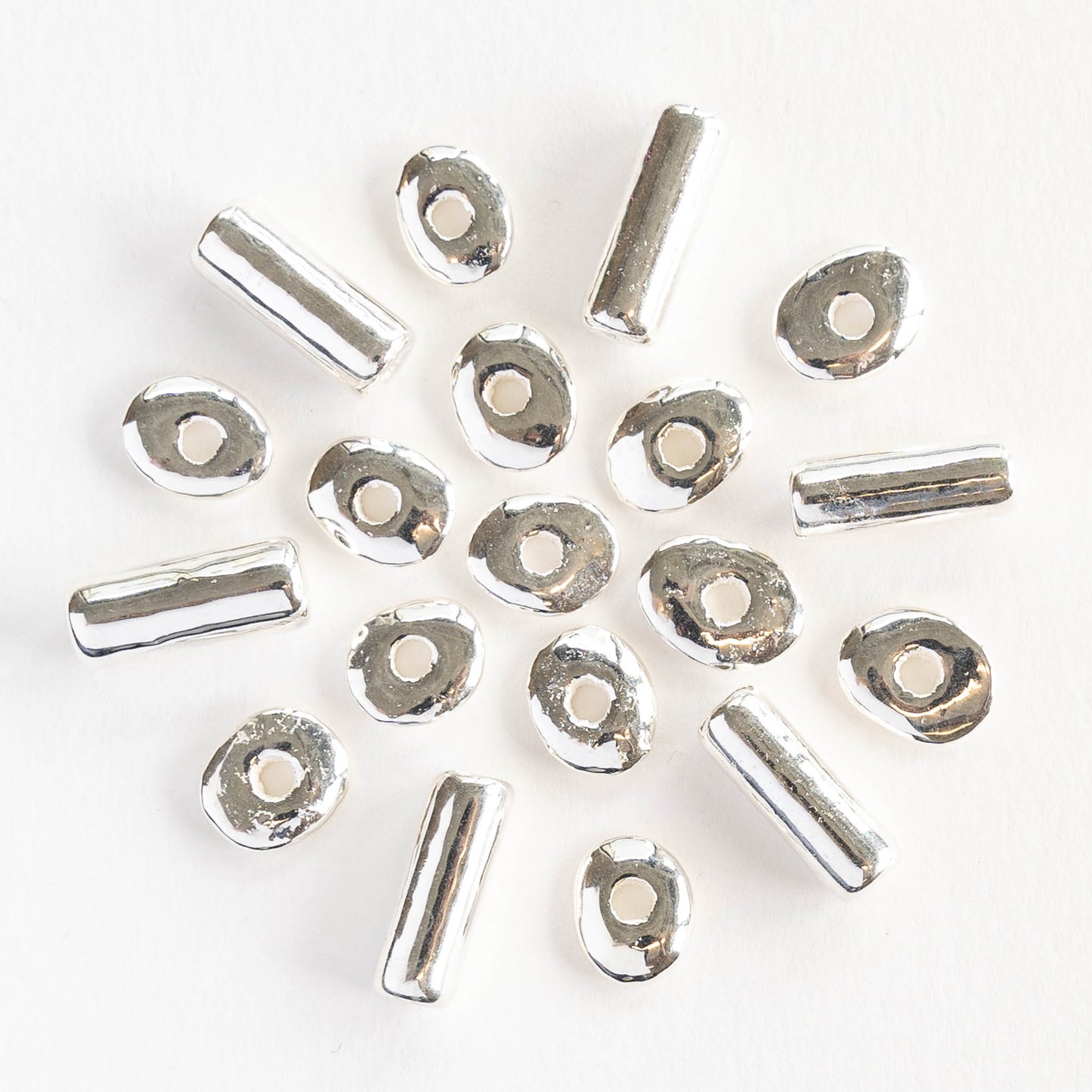 Silver Coated Ceramic Beads