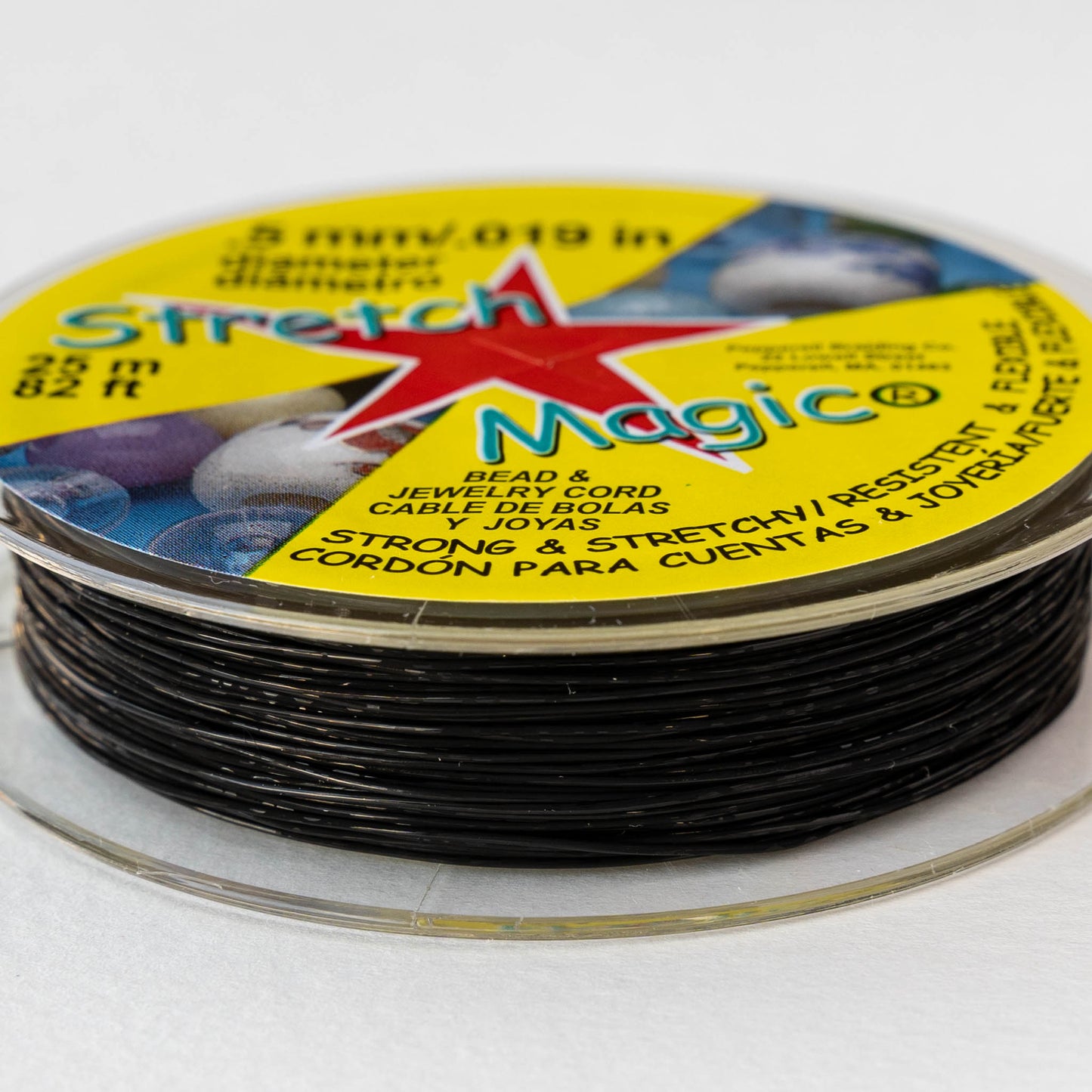 Stretch Magic Jewelry Cord - Black - 0.5mm - 25 meters - 82 feet