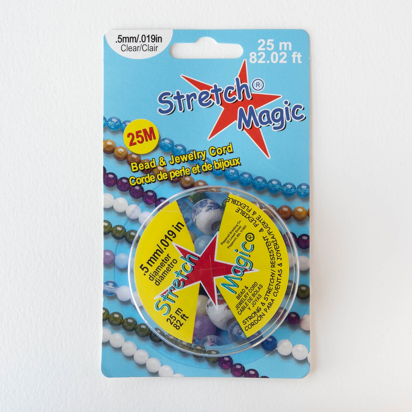 Stretch Magic Jewelry Cord - Clear - 0.5mm - 25 meters - 82 feet