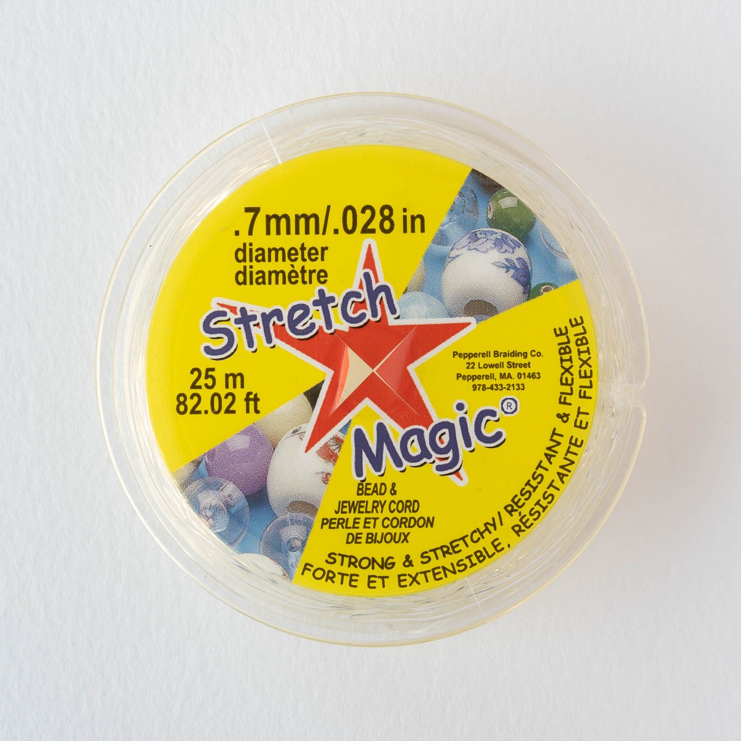 Stretch Magic Jewelry Cord - Clear - 0.7mm - 25 meters - 82 feet