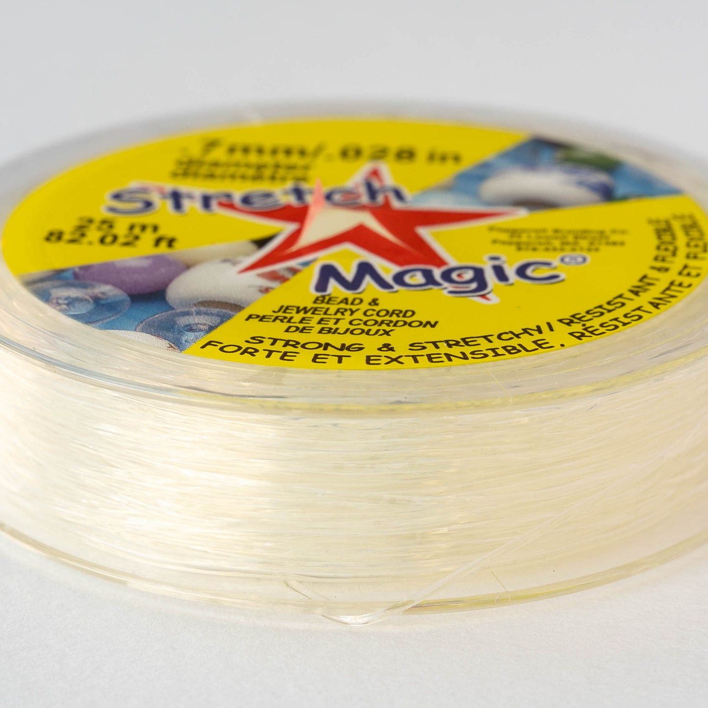 Stretch Magic Jewelry Cord - Clear - 0.7mm - 25 meters - 82 feet