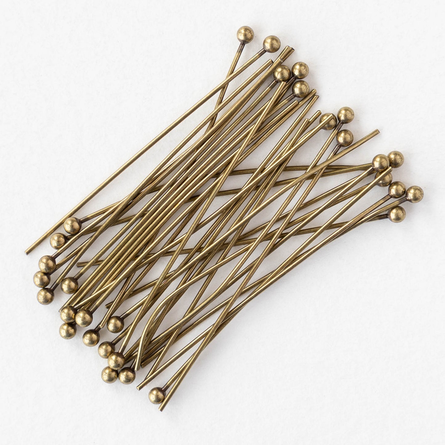 1.5-inch Ball Headpins - Brass - 10, 30, or 60 headpins