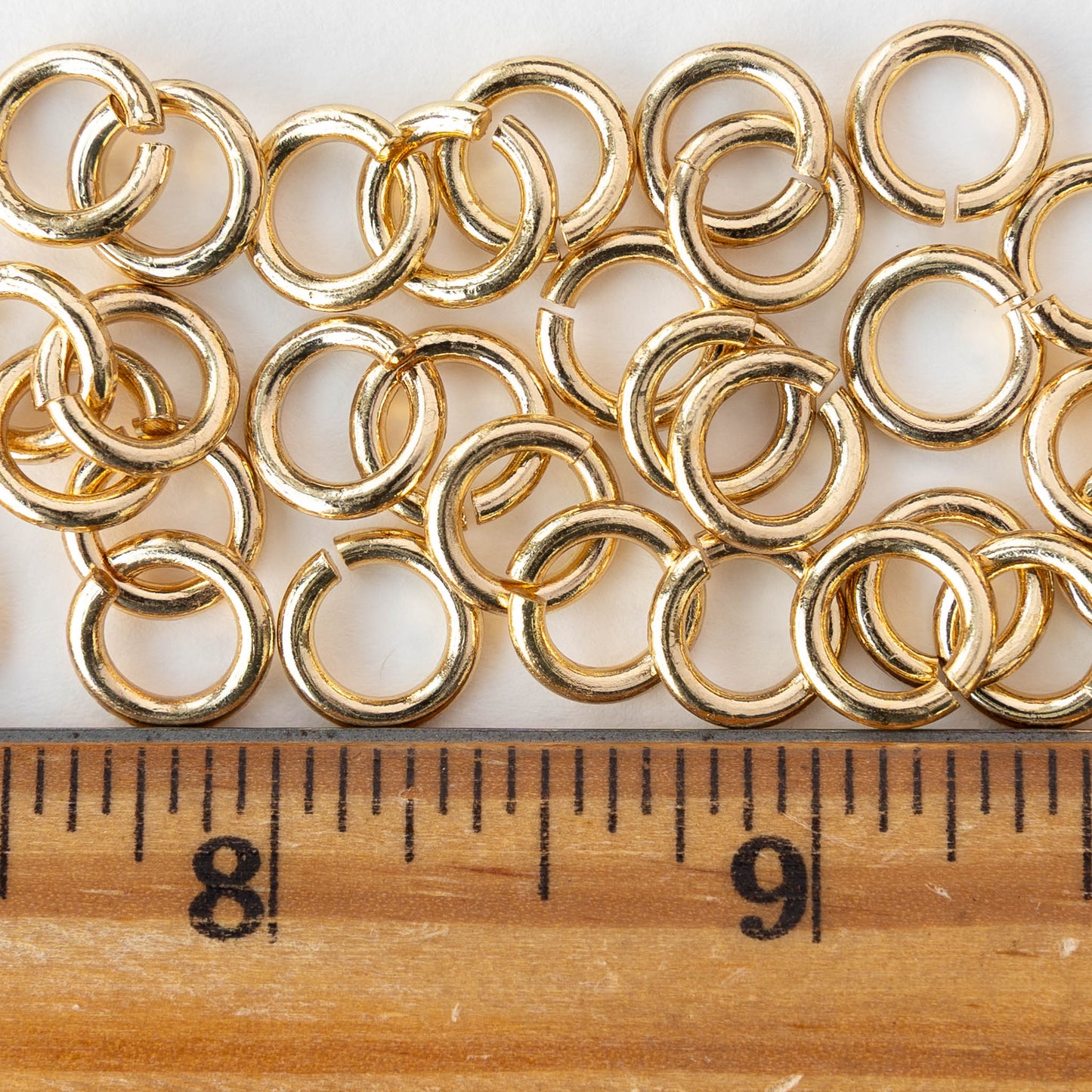 10mm Jump Ring - 13 Gauge - Gold - 10 pieces