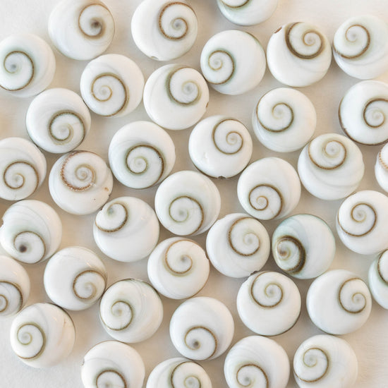 Shiva Shell Beads - 10mm Coin - 10
