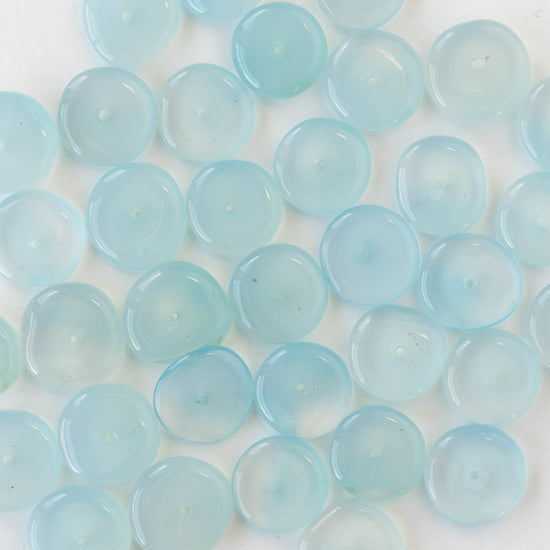 Chalcedony Rondelle Gemstone Beads - 10 Beads