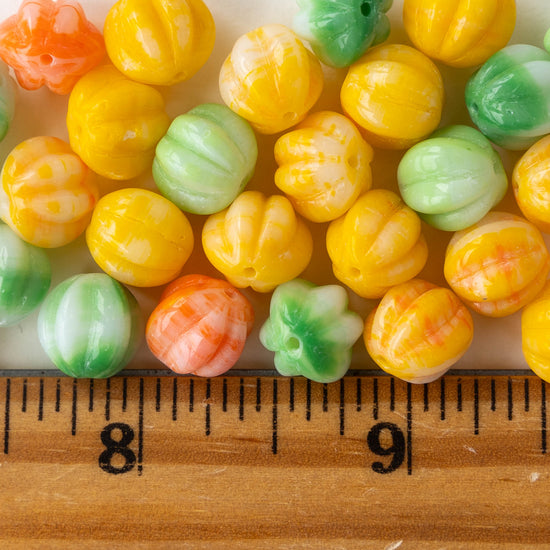 10mm Melon Bead - Fruity Mix - 20 Beads