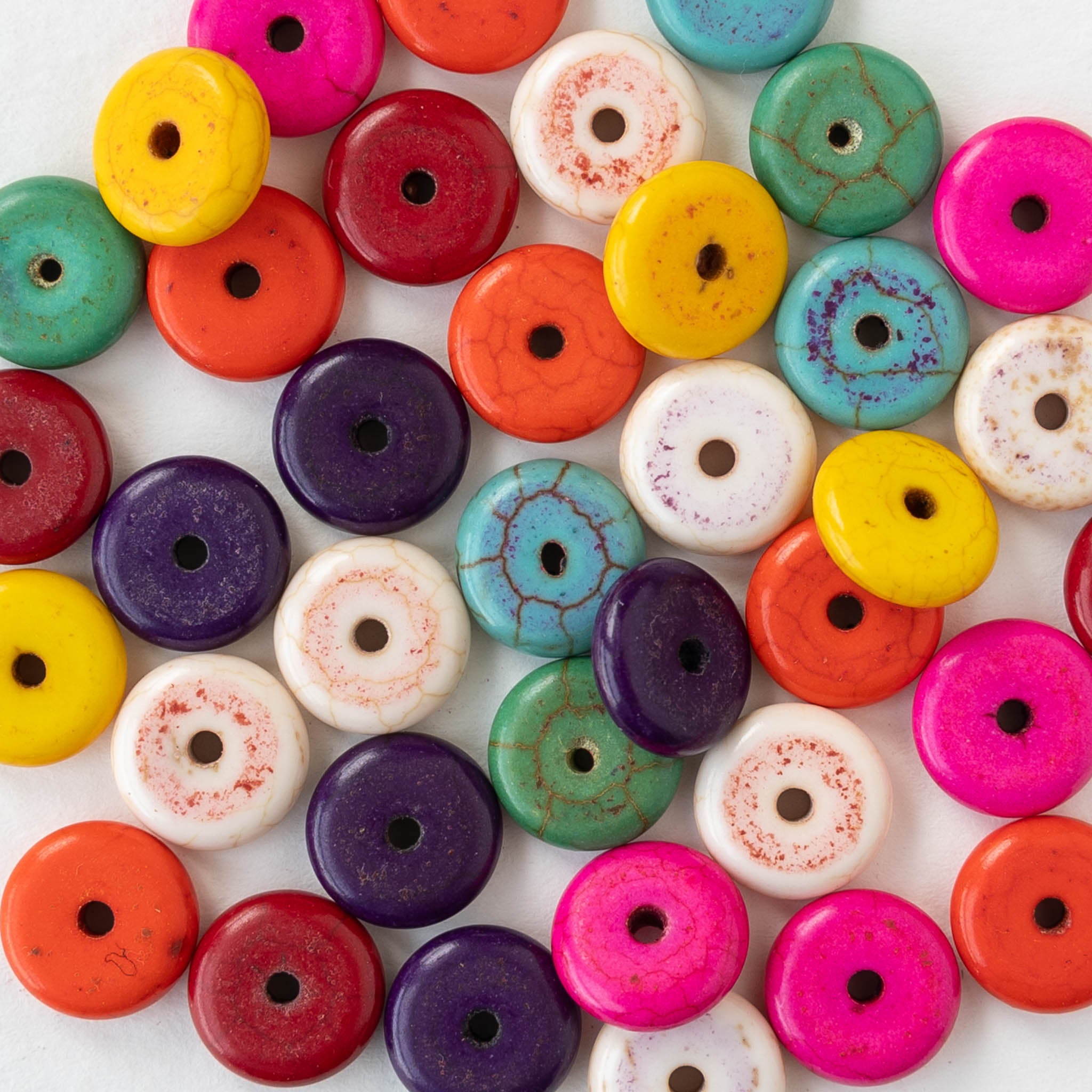 Rondelle Beads | Smooth & Faceted Glass Rondelle Beads – funkyprettybeads