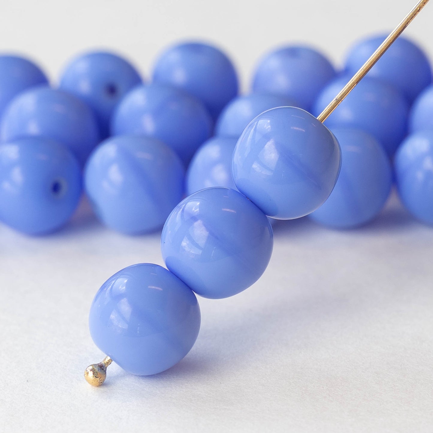 10mm Round Opaques - Periwinkle - 20 or 30