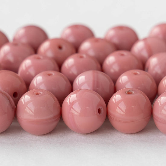10mm Round Opaques - Pink Rose - Choose Amount