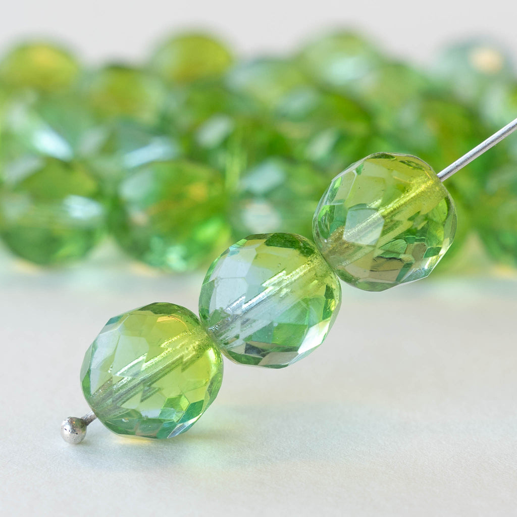 4mm Rondelle Beads - Prairie Green - 100 Beads – funkyprettybeads