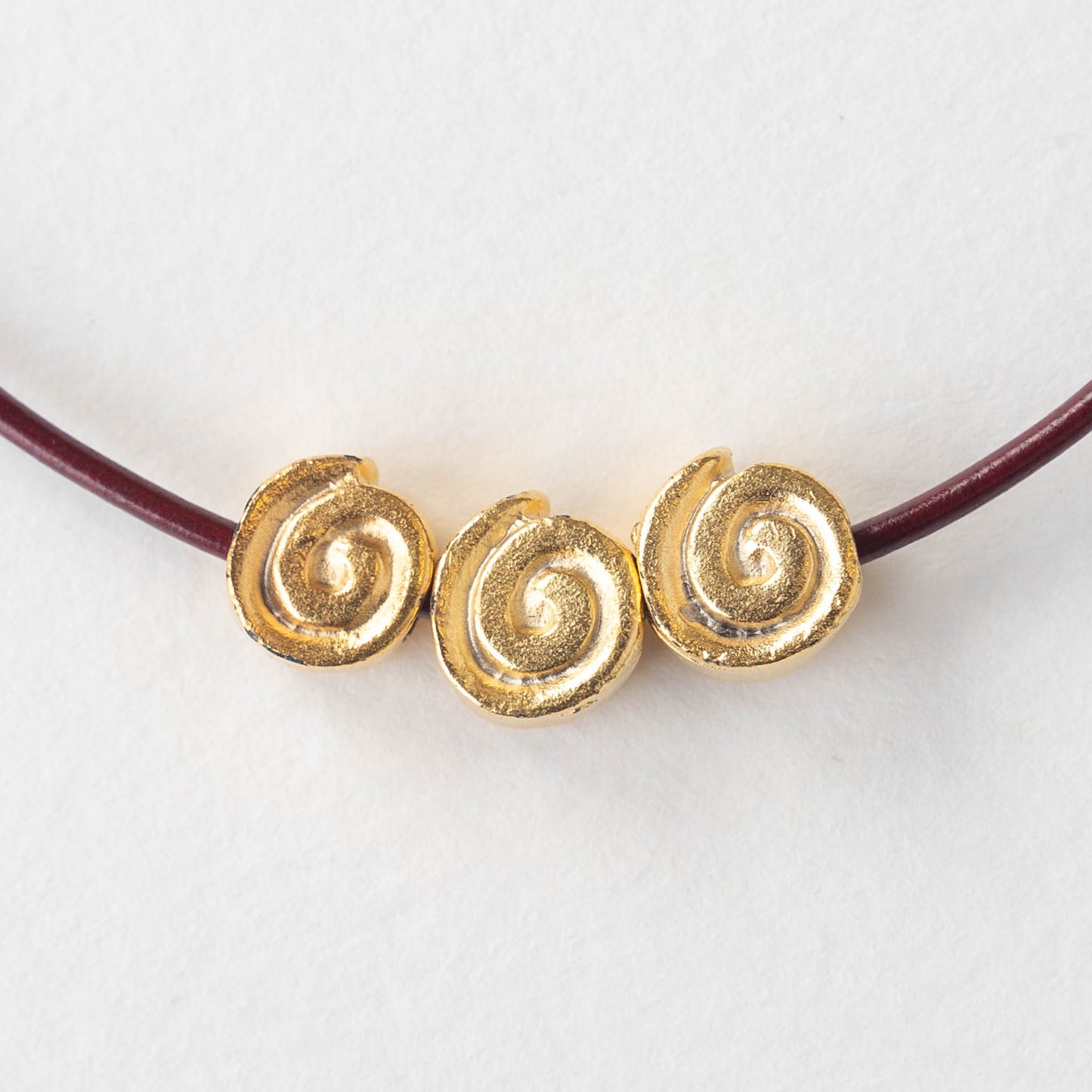10mm Mykonos Spiral Beads - Gold - 4 or 12