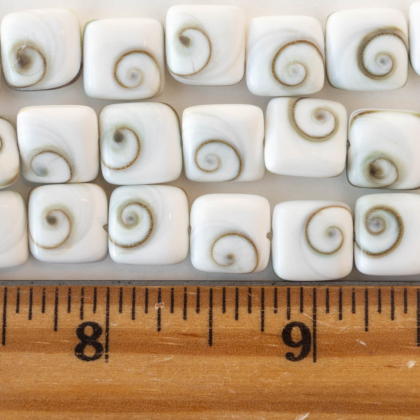 Shiva Shell Beads - 10mm Square Tile - 10 – funkyprettybeads