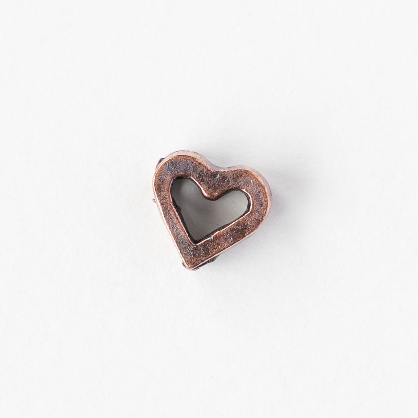 10x11mm Heart Bead - Antique Copper - 4 or 12 beads