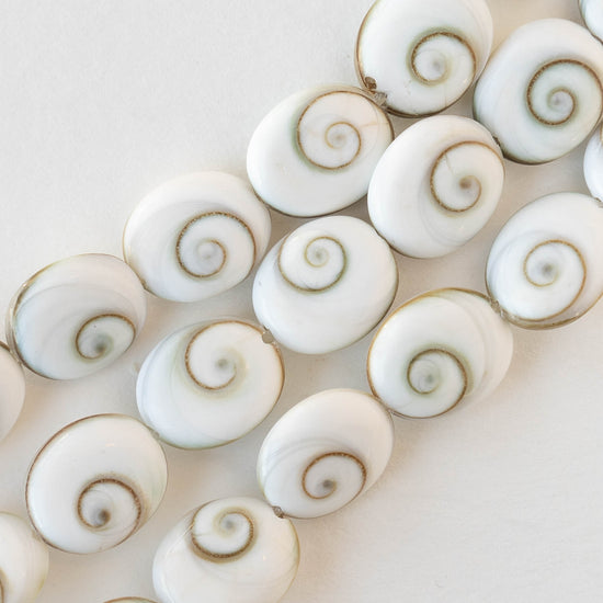 Shiva Shell Beads - 10x12mm Oval - 10