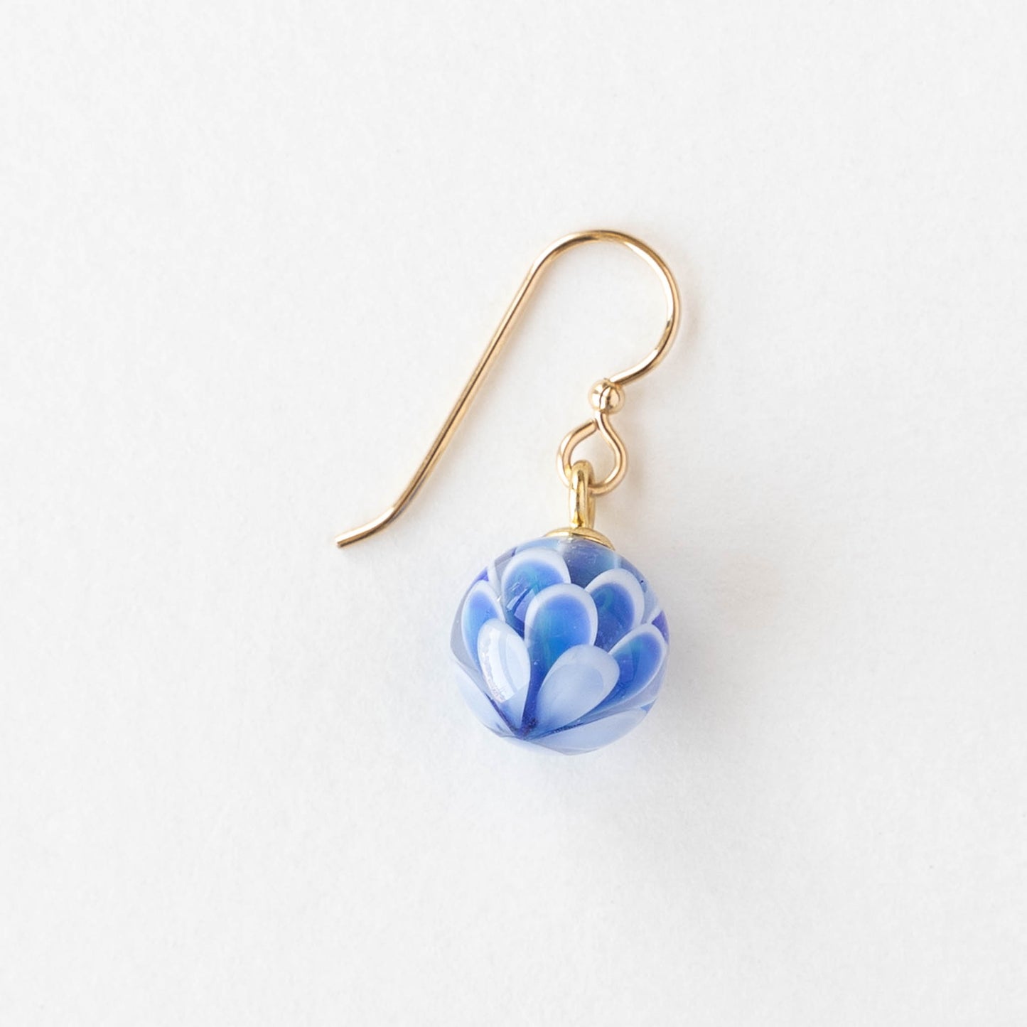 12mm Round Lampwork Beads - Blue - 1 Pendants