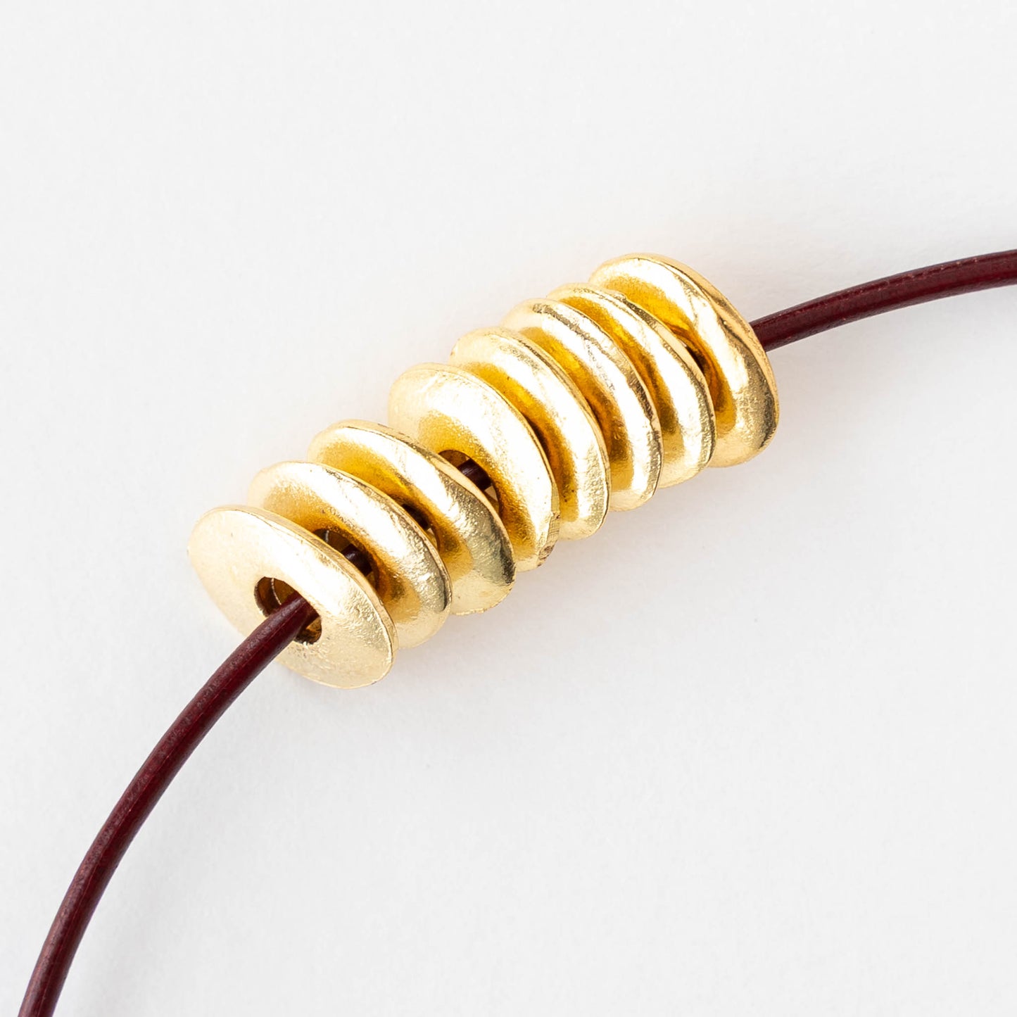 11x13mm Oval Washer Beads - Gold - 6 or 12 beads
