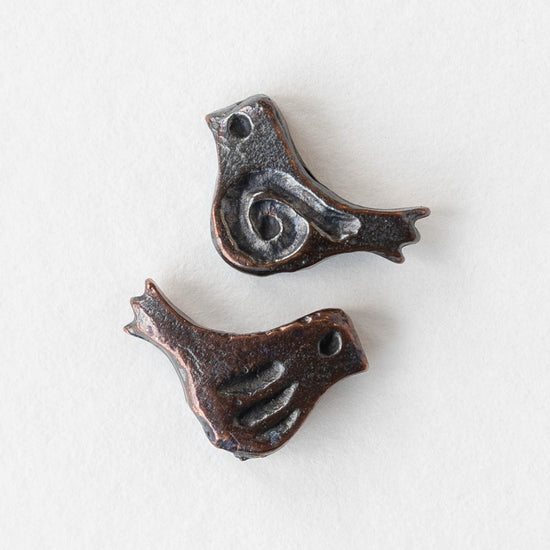 12mm Little Birdie Bead - Antiqued Bronze - 4 Birds