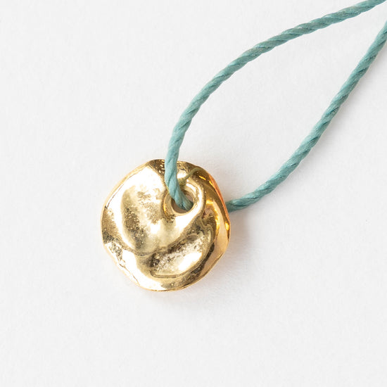 12mm Mykonos Coin Pendant - Gold - 2 or 6 pendants