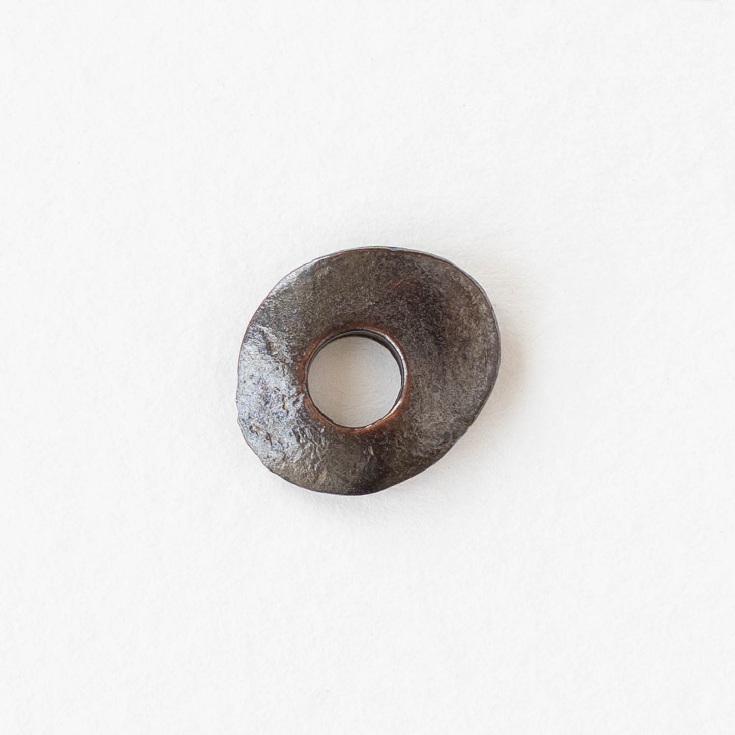 11x13mm Oval Washer Beads - Antique Copper - 6 or 12 beads