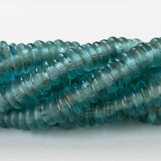 African Trade Donut Beads  - Seafoam - 20 beads