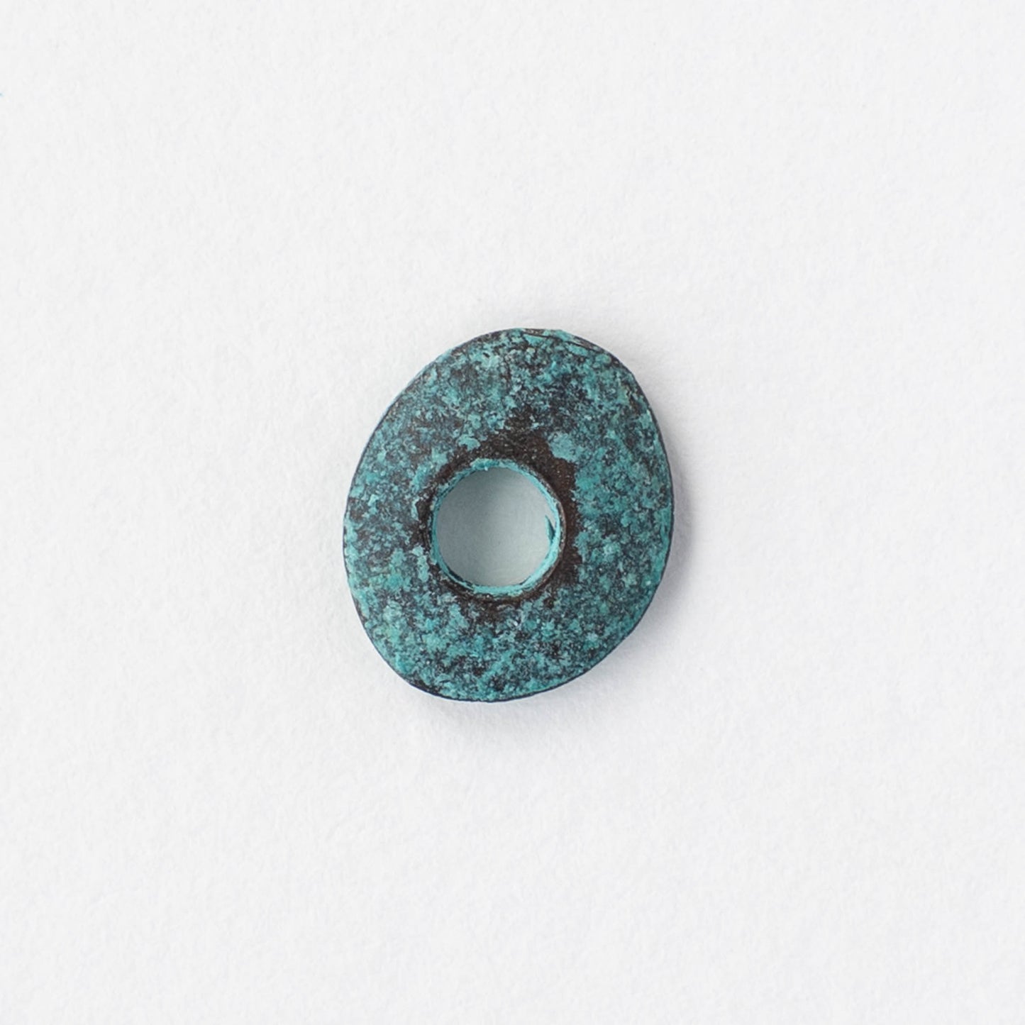 11x13mm Oval Washer Beads - Copper Patina - 6 or 12 beads