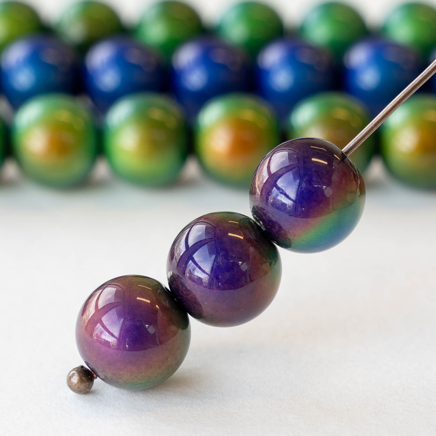 12mm Round Color Changing Mood Beads -6 or 18 Beads