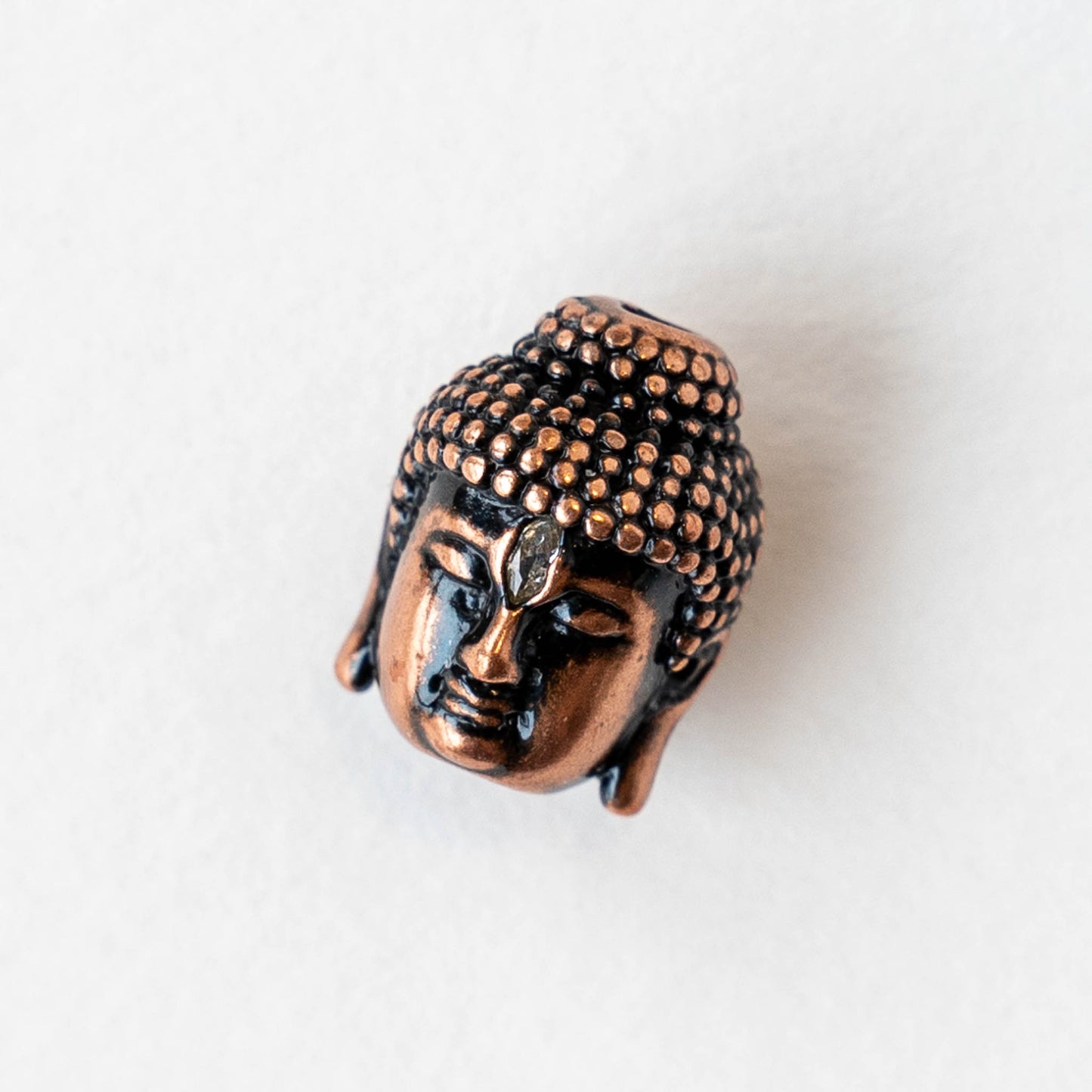 14mm Metal Buddha Bead - Copper Plated - 1 Bead