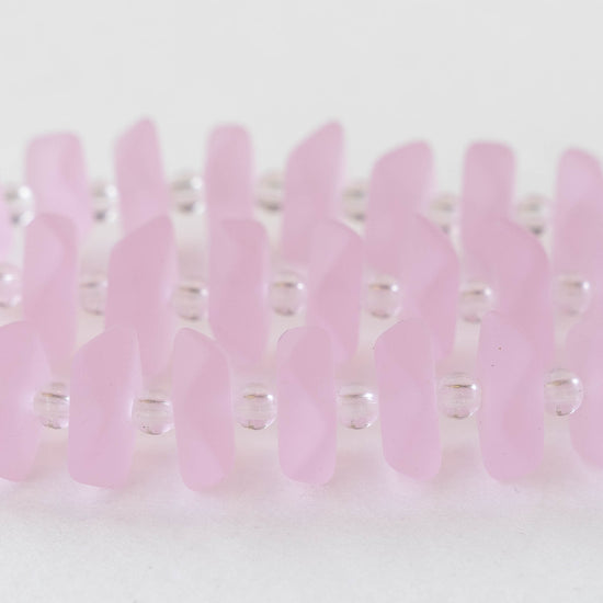 Load image into Gallery viewer, 14mm Wavy Rondelle - Pink - 10 Beads

