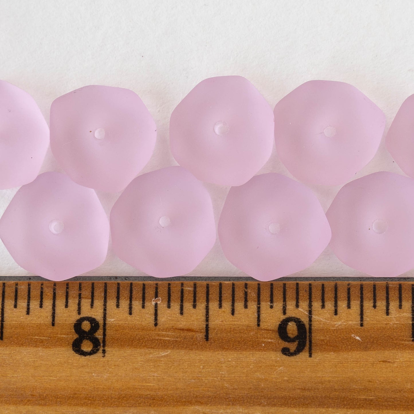Load image into Gallery viewer, 14mm Wavy Rondelle - Pink - 10 Beads
