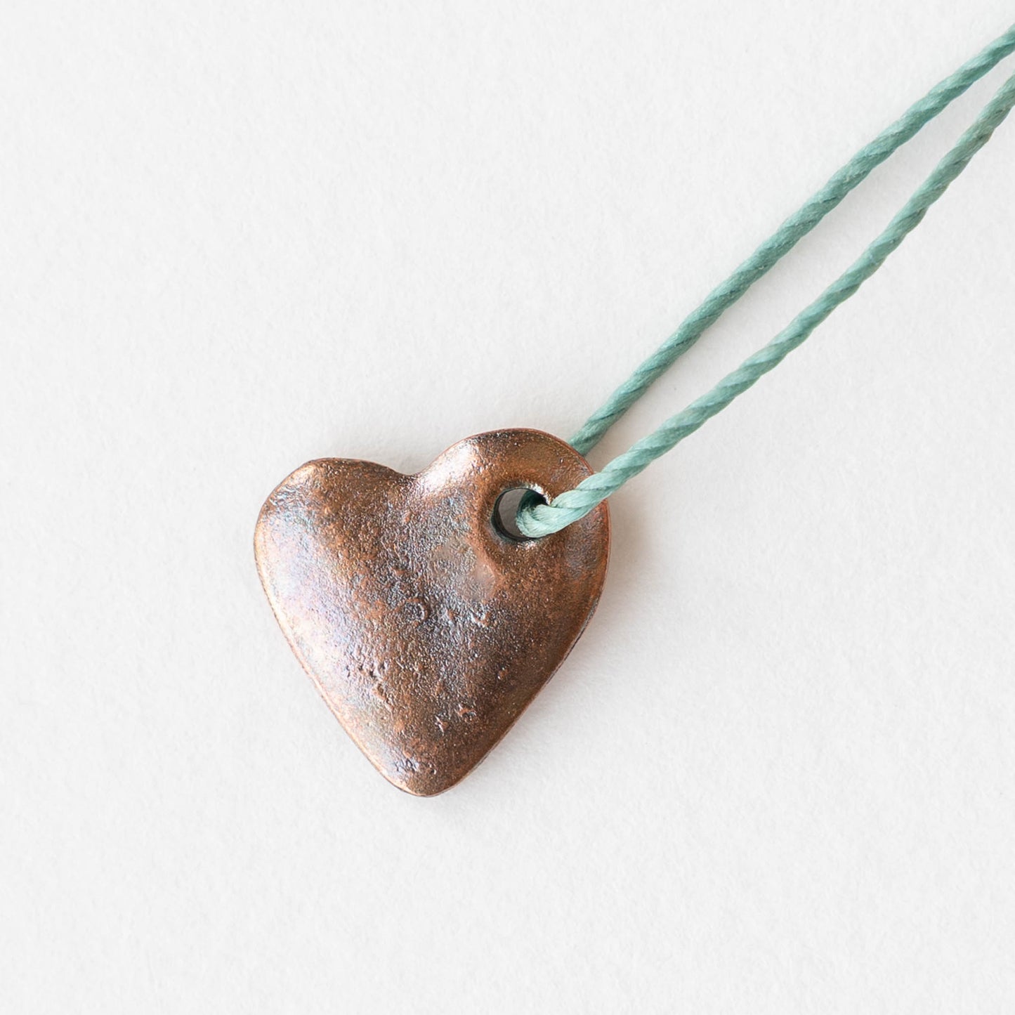 15mm Mykonos Heart Pendant - Antique Copper - 2 or 6 pendants