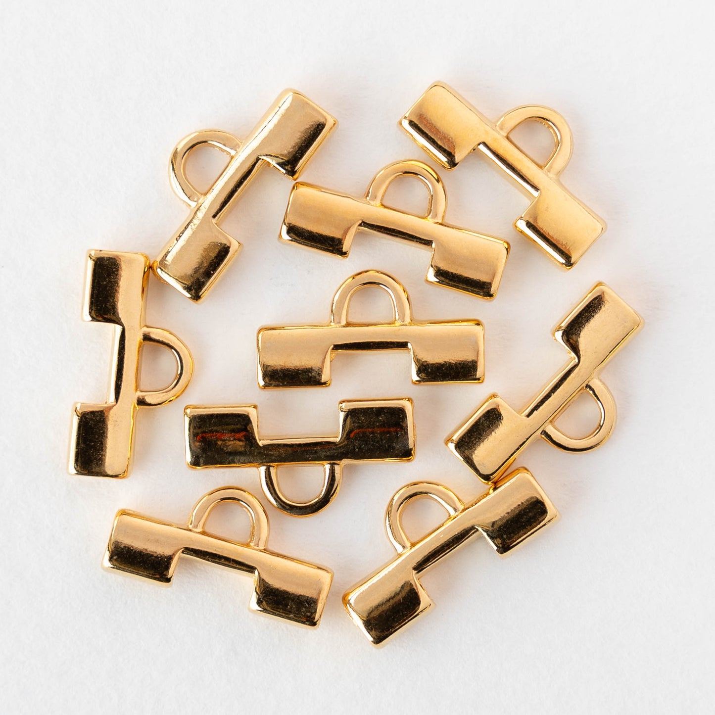 Soros II Tila Bead Ending - 24 K Gold Plate - 4 pieces