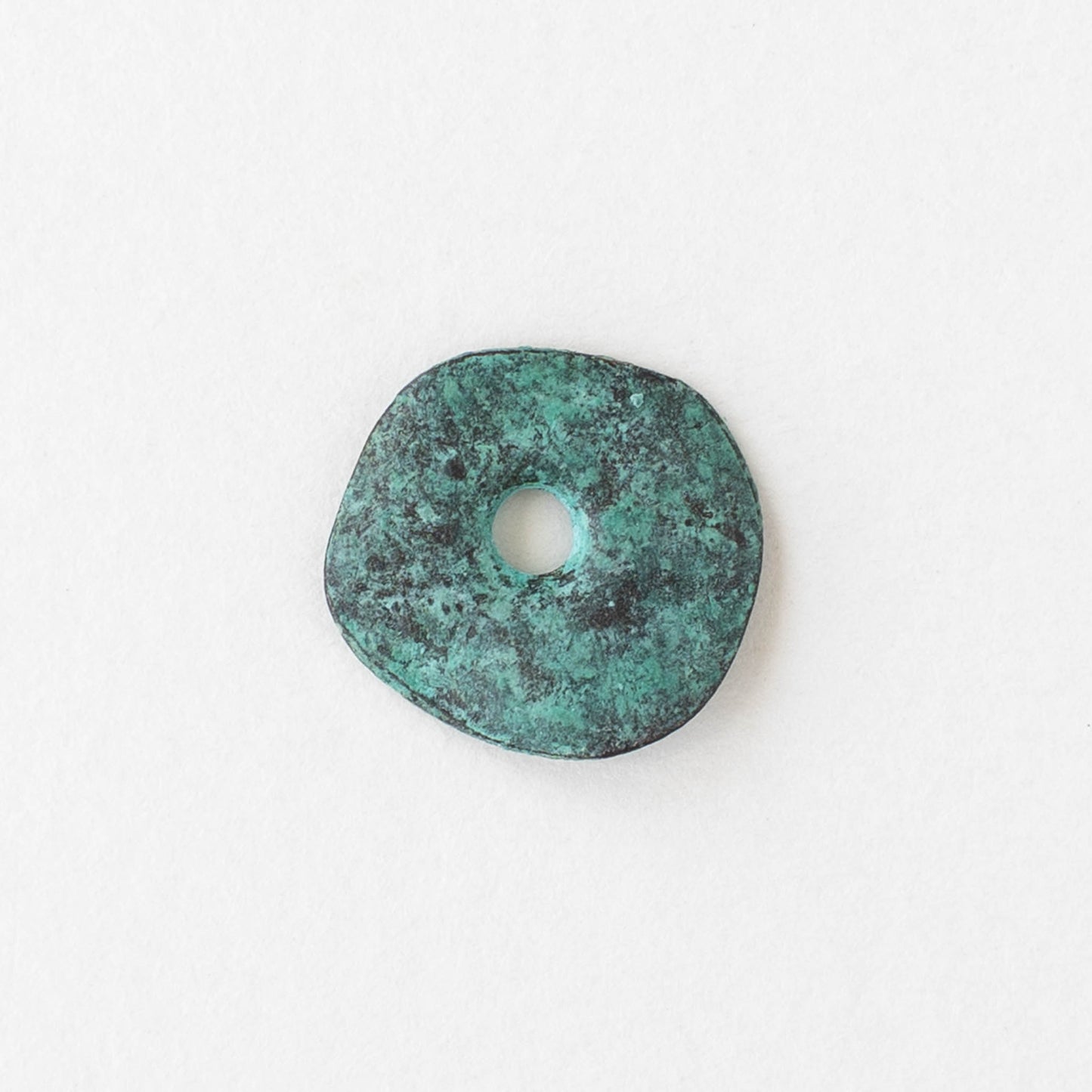 Mykonos 15mm Cornflake Beads - Copper Patina Patina - 4 or 12