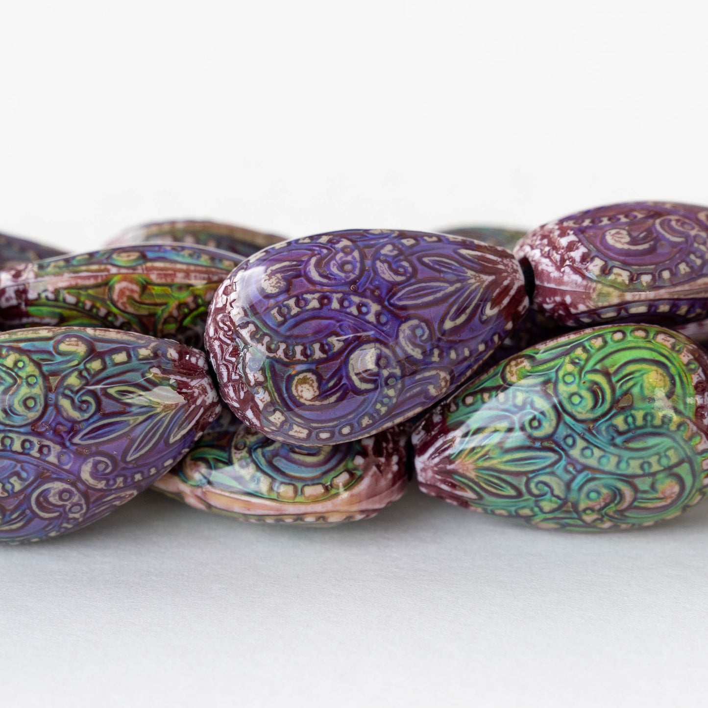 15x23mm Teardrop Color Changing Mood Beads - 2 or 6 Beads