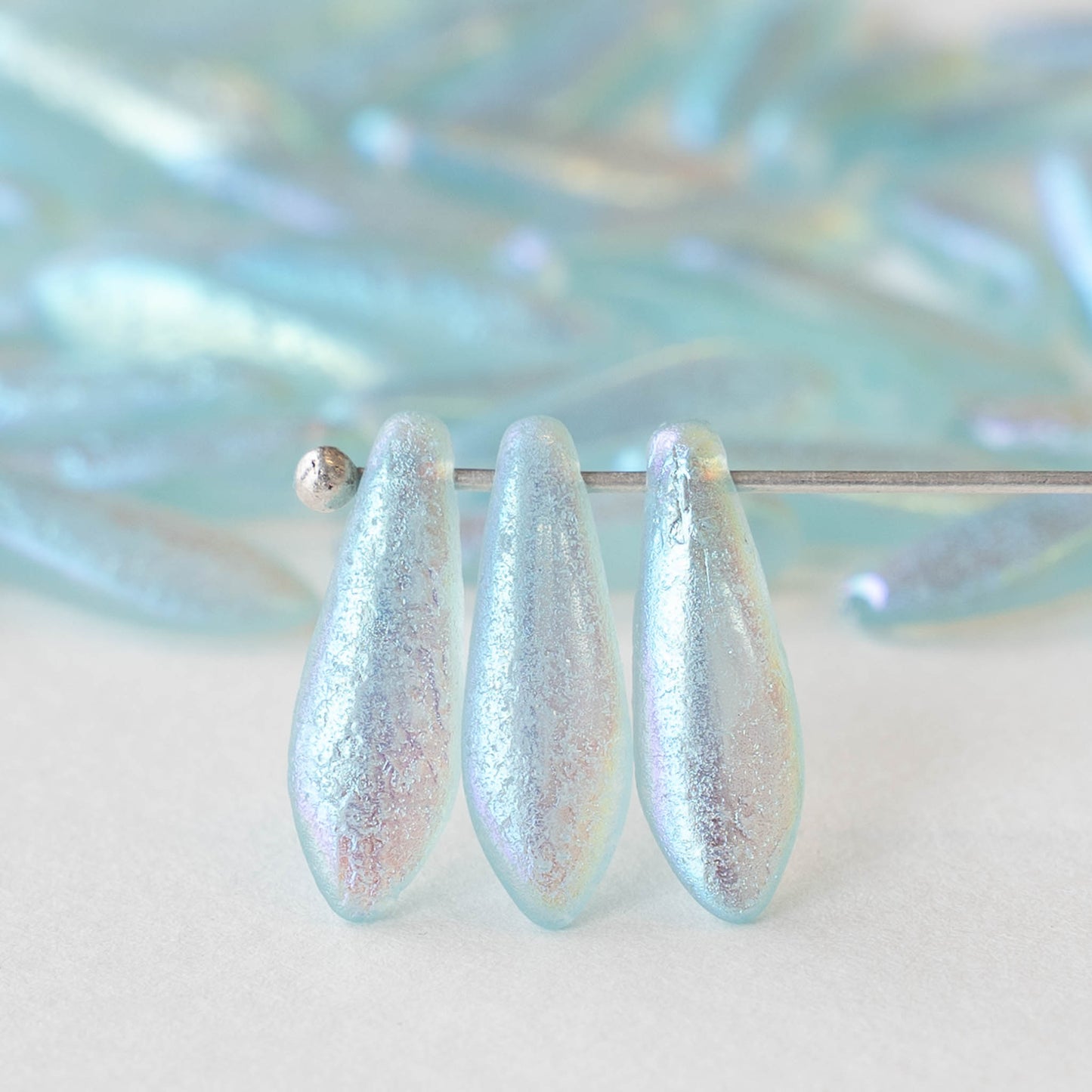4x6mm Glazed Ceramic Tube Beads - Iridescent Ivory Opal - 10 or 30 –  funkyprettybeads