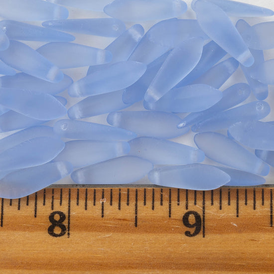 Load image into Gallery viewer, 16mm Dagger Beads - Light Blue Matte - 60 beads
