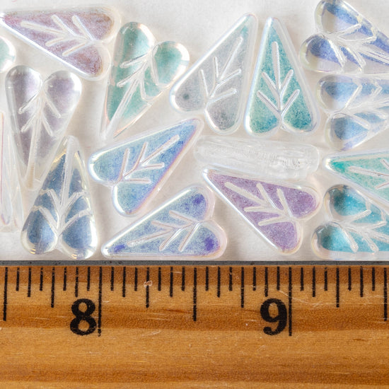 16mm Heart Bead - Crystal AB - 20