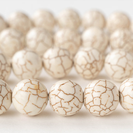 16mm Round Magnesite Beads - 10 Beads