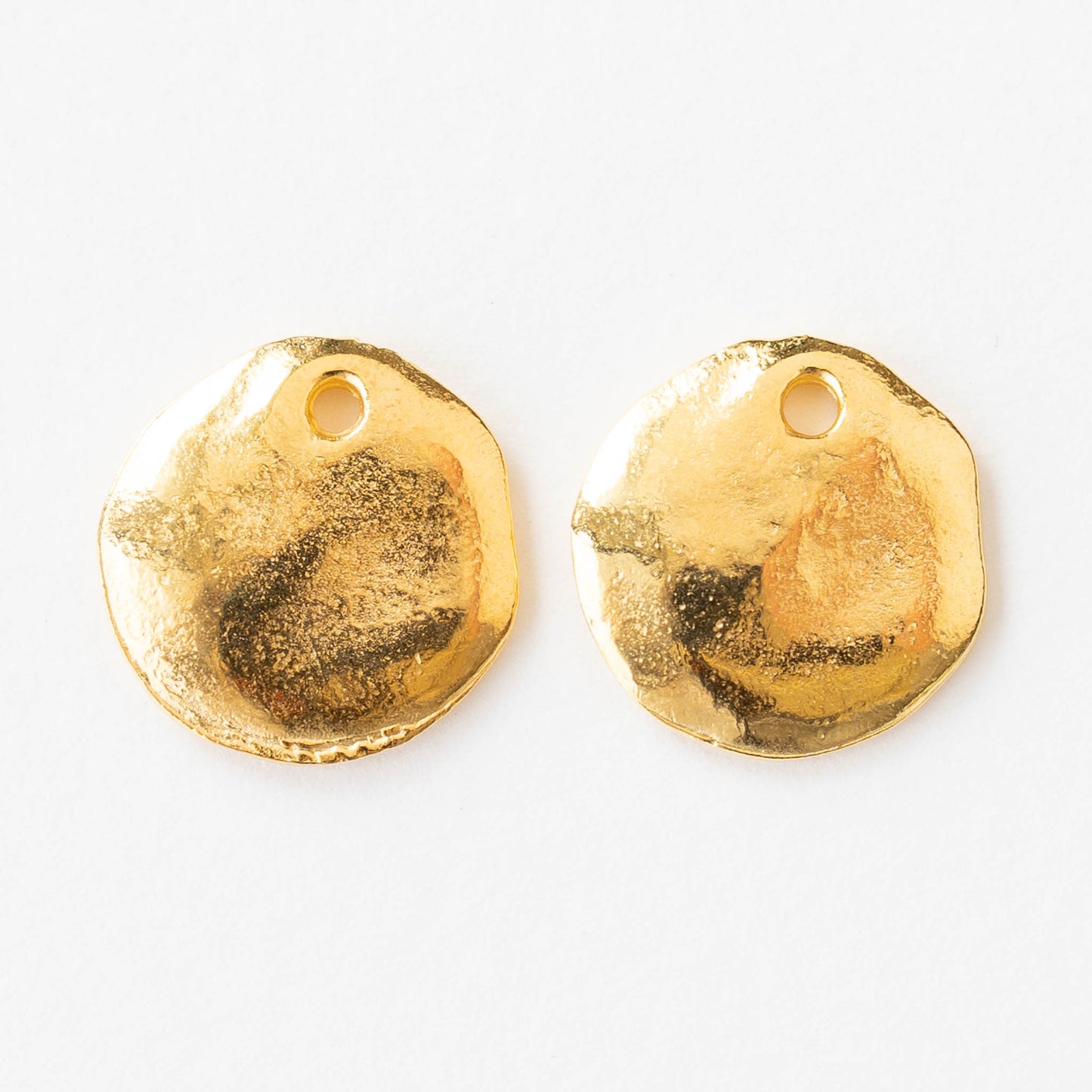 17mm Mykonos Coin Pendant - Gold - 1 or 6 pendants