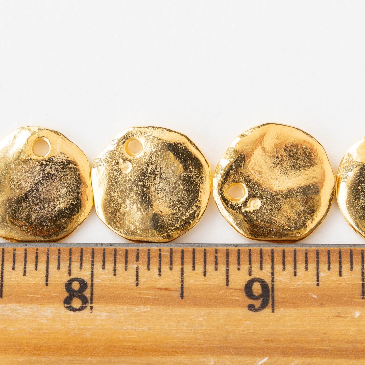 17mm Mykonos Coin Pendant - Gold - 1 or 6 pendants