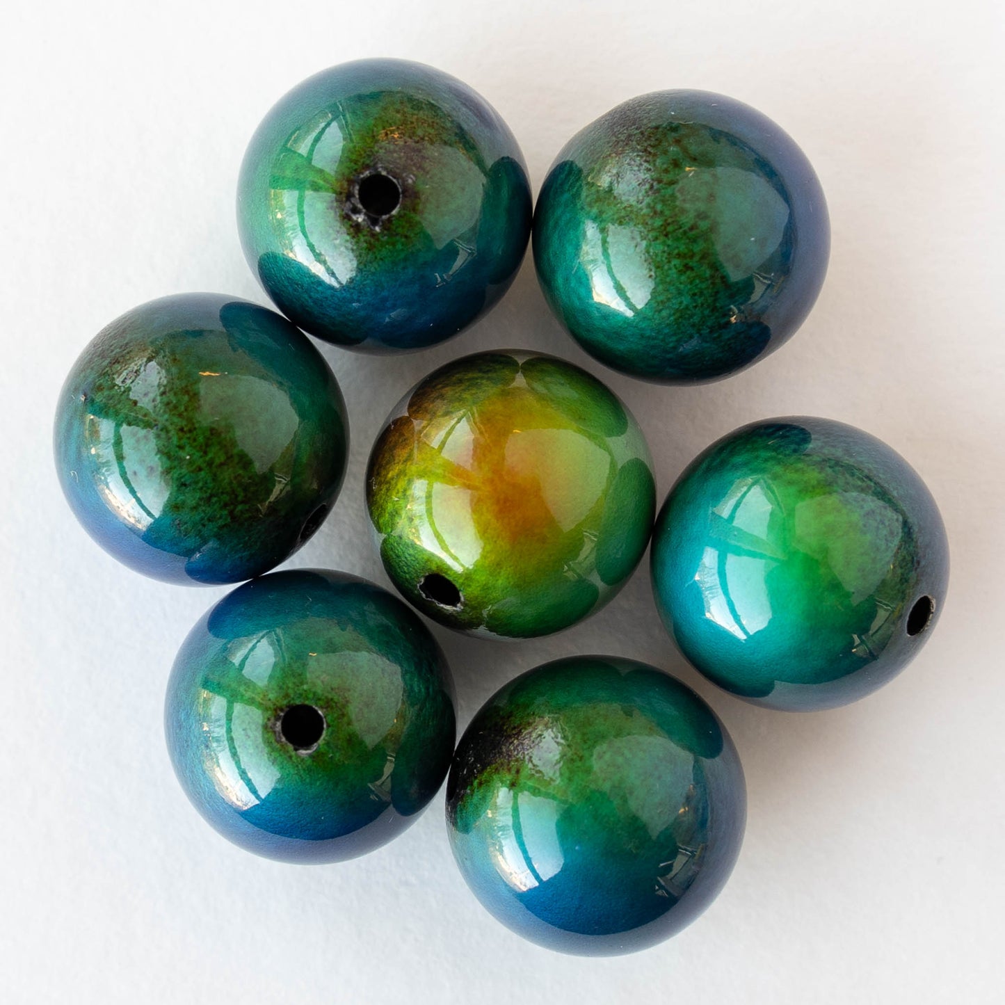 16mm Round Color Changing Mood Beads - 2 or 8 Beads