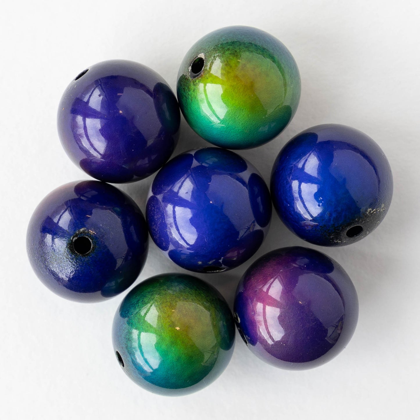 16mm Round Color Changing Mood Beads - 2 or 8 Beads